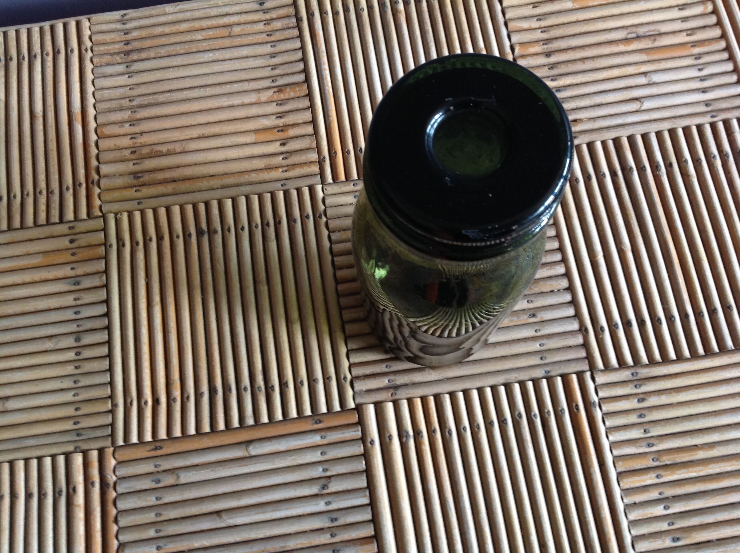 Milk glass bottle