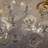 Set of 10 crystal walking glasses, eighteenth period, very beautiful condition.