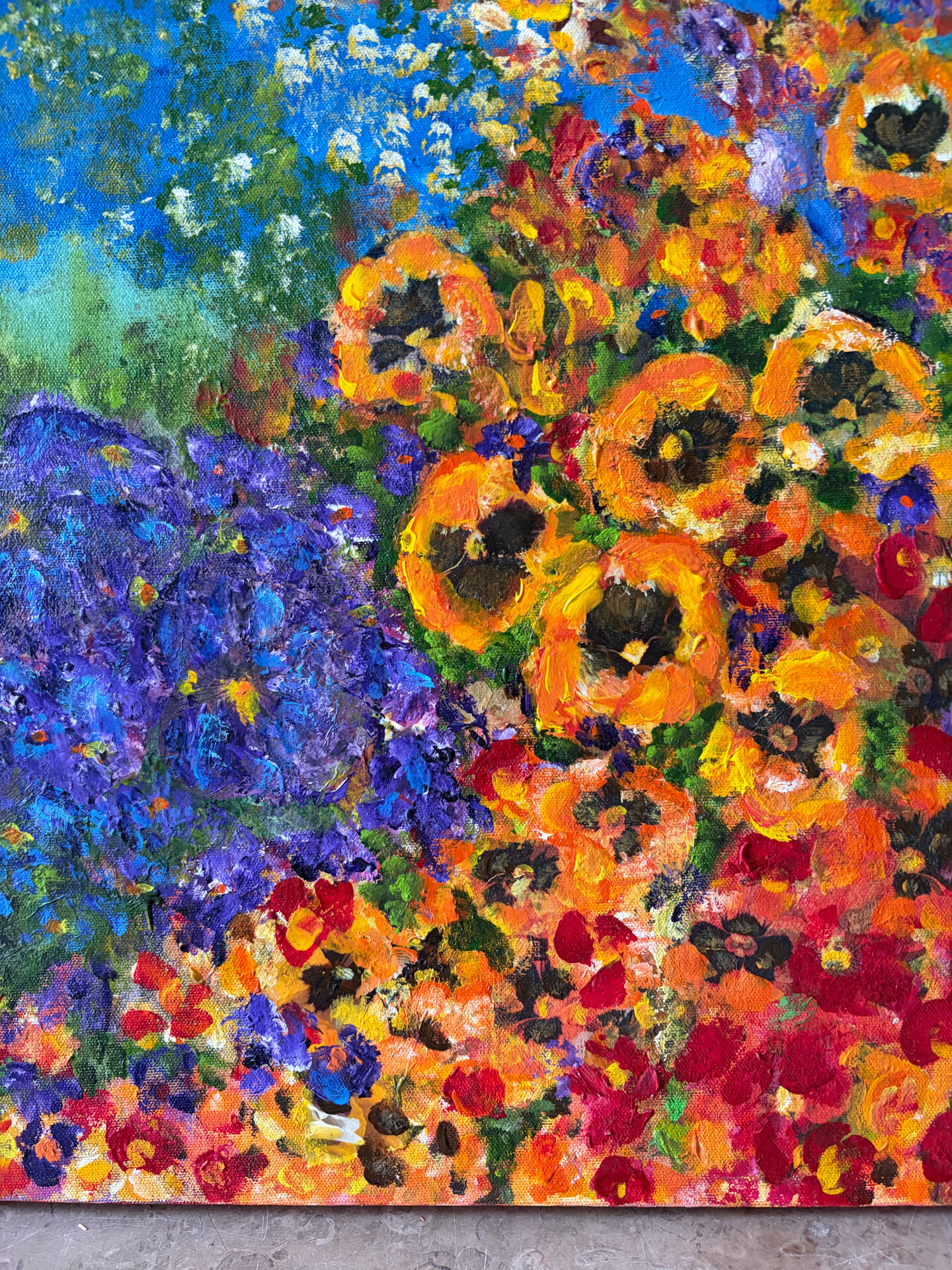 Garden of Thoughts, oil on canvas signed Regina Pecanha 2007