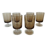 6 Luminarc Sweden liqueur glasses / Smoked Cavalier