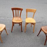 Set of 4 mismatched bistro chairs