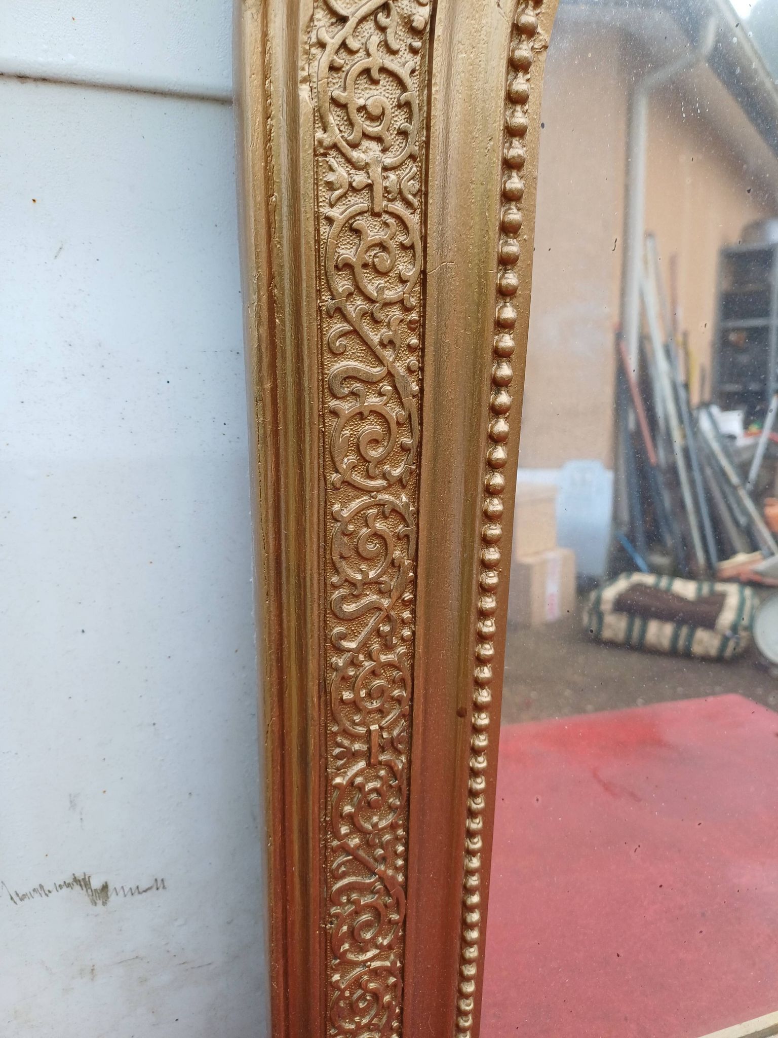 Miroir bois et stuc doré 19ème