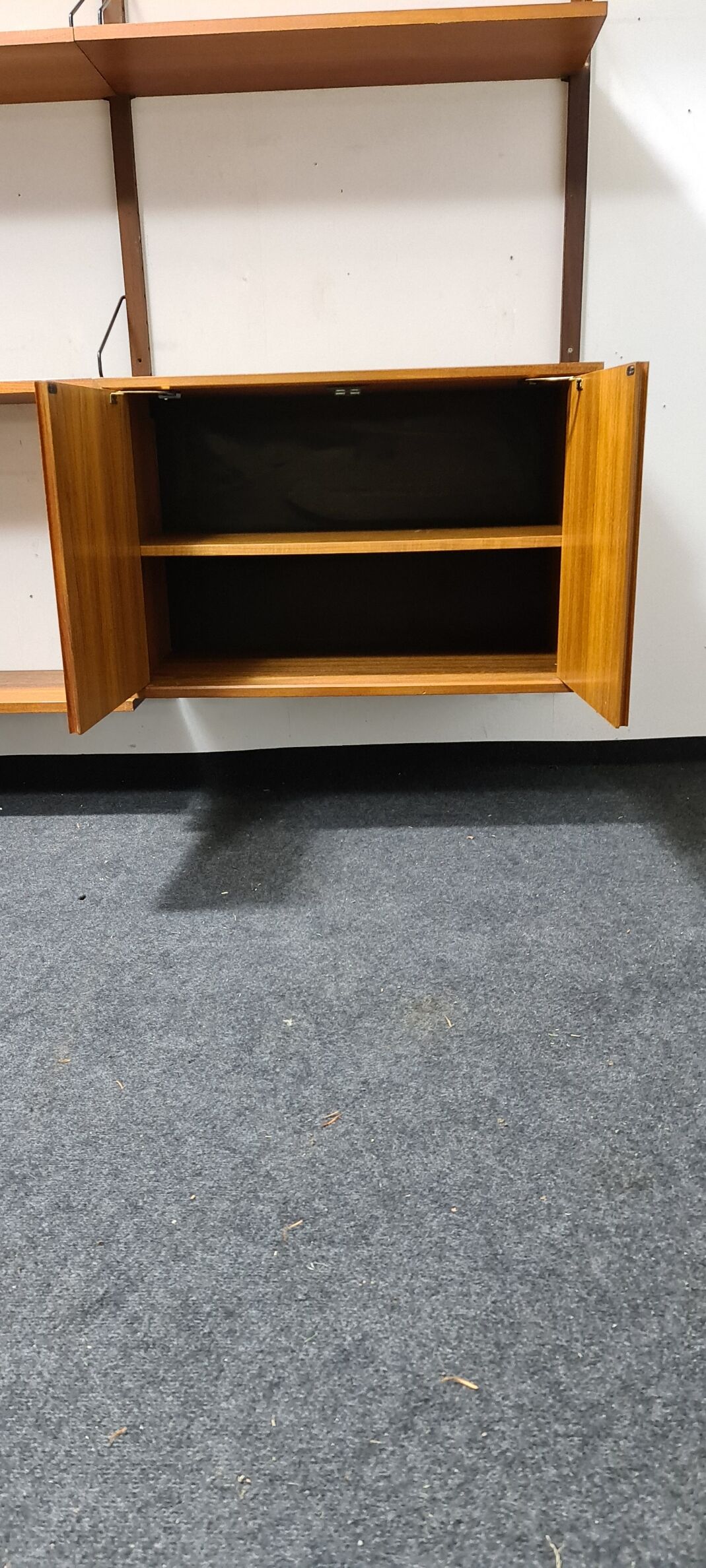 Bibliothèque murale en teck vintage