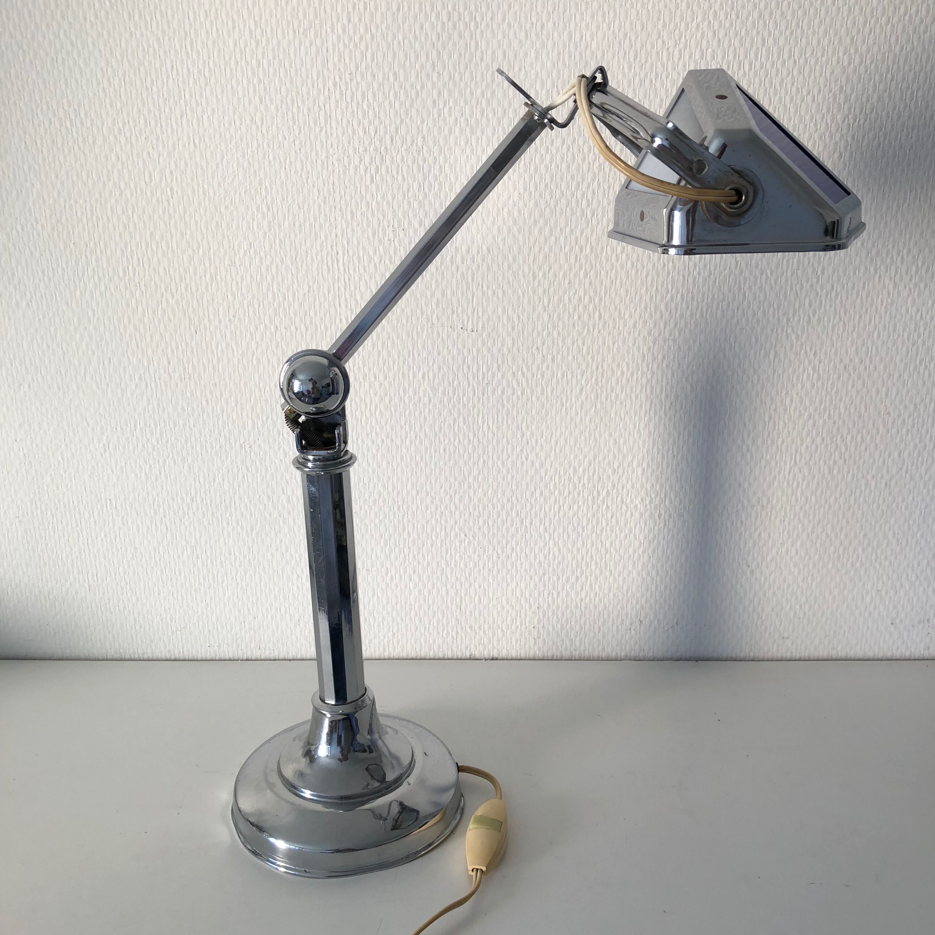 Lamp pirouett deco chrome 1930