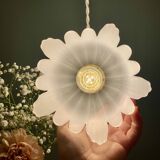 Vintage frosted glass tulip pendant light