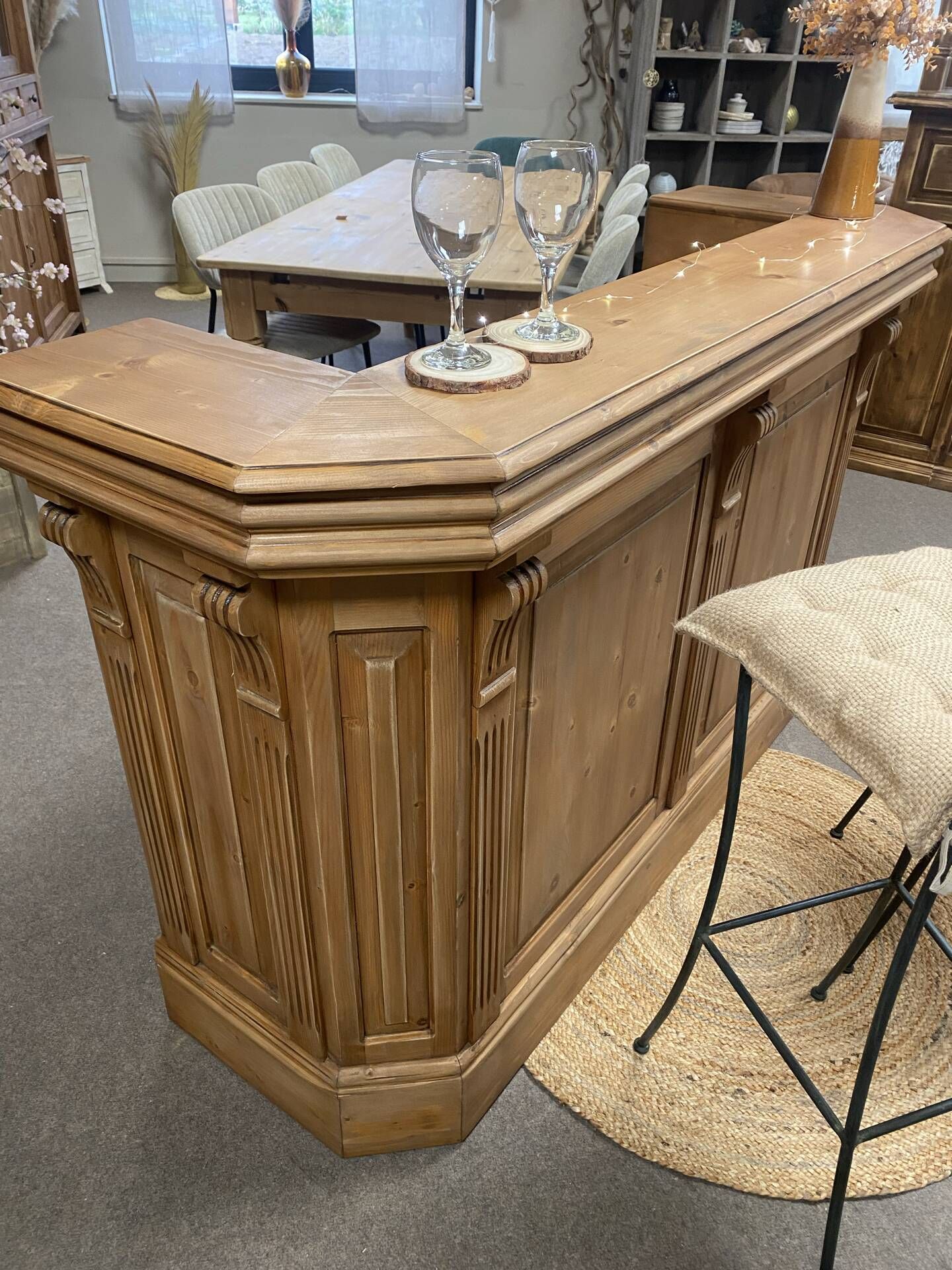 Wooden counter