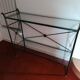 Glass and wrought iron console