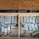 Wooden printing cabinet 36 drawers with typographic letters