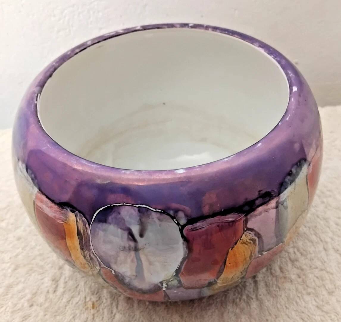 Vase - Round Pot Shape in Ceramic D: 11 cm Vintage
