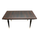 Table à manger Art déco en ébène de macassar, 1940