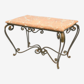 Louis XV style wrought iron coffee table