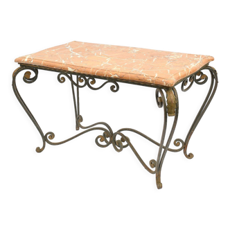 Louis XV style wrought iron coffee table