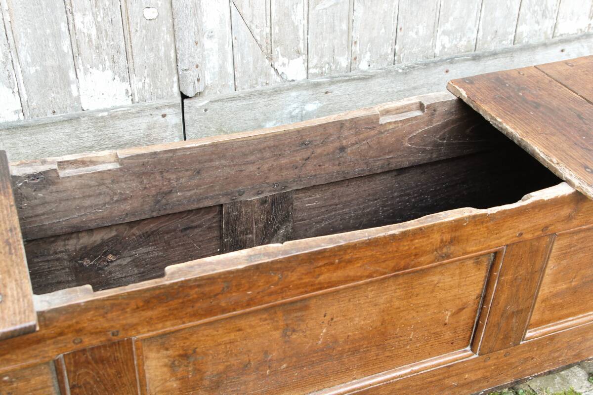 Wooden chest bench, 18th century