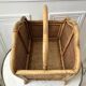 Magazine holder / Pine hutch in rattan, bamboo and canning 70s