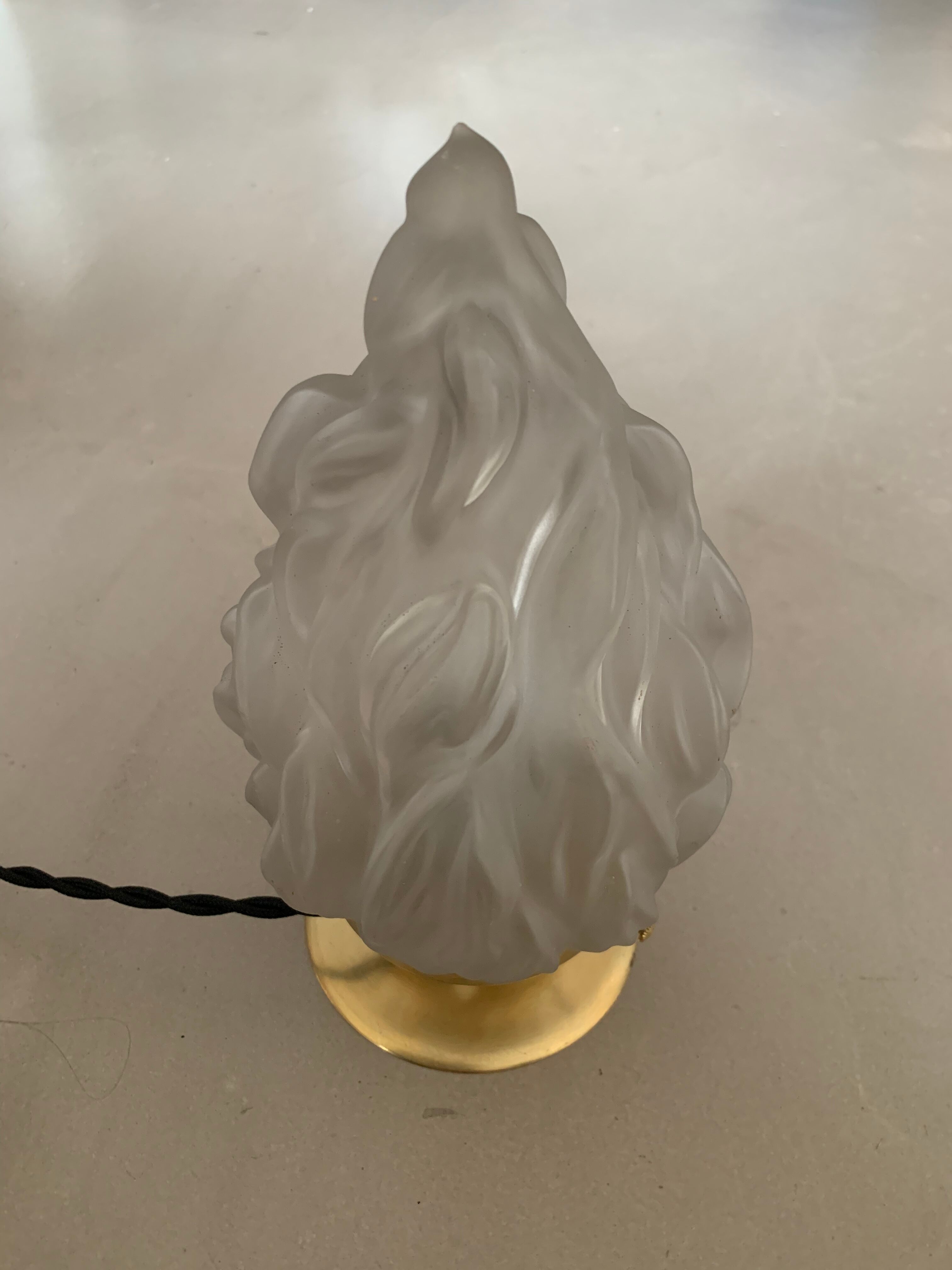 Old laying flame lamp