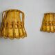 Pair of rattan wall lights, France, 1960