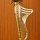 Pair of Elegant Golden Metal Candle Holder Statues – Ethnic Style