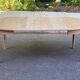 Louis XVI extendable round table in solid raw oak 210cm 19th century