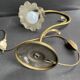 Table lamp – Golden brass and molded glass