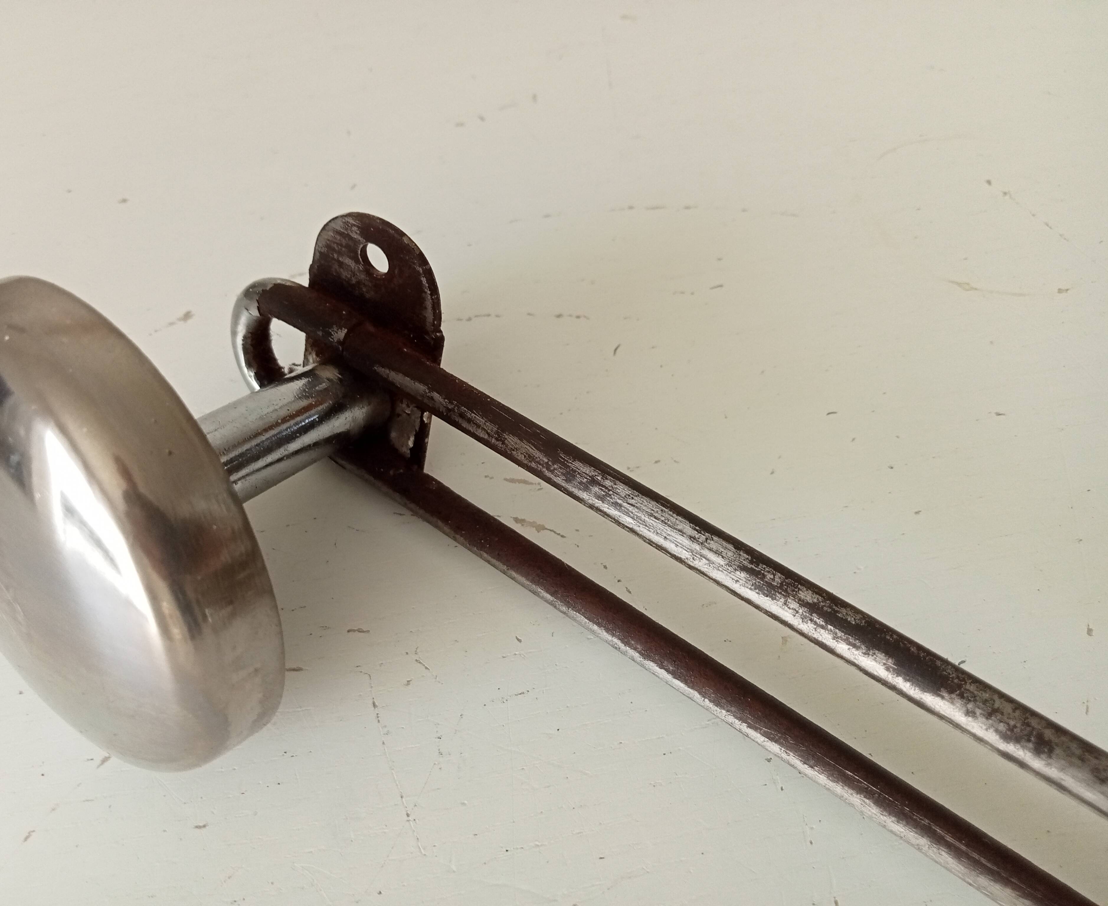 Vintage chrome wall coat rack from the 60s/70s