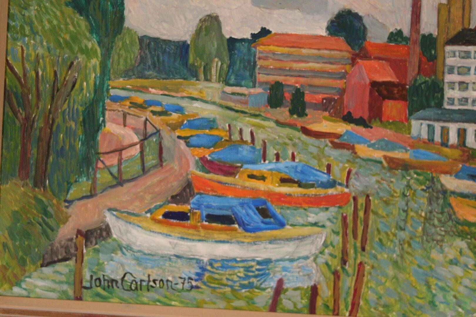 Original Swedish Oil on Panel – “Motif from Sundbyberg” by John Carlson