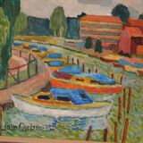 Original Swedish Oil on Panel – “Motif from Sundbyberg” by John Carlson