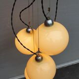 Chandelier 4 glass globes marked Germany Art Deco 1930