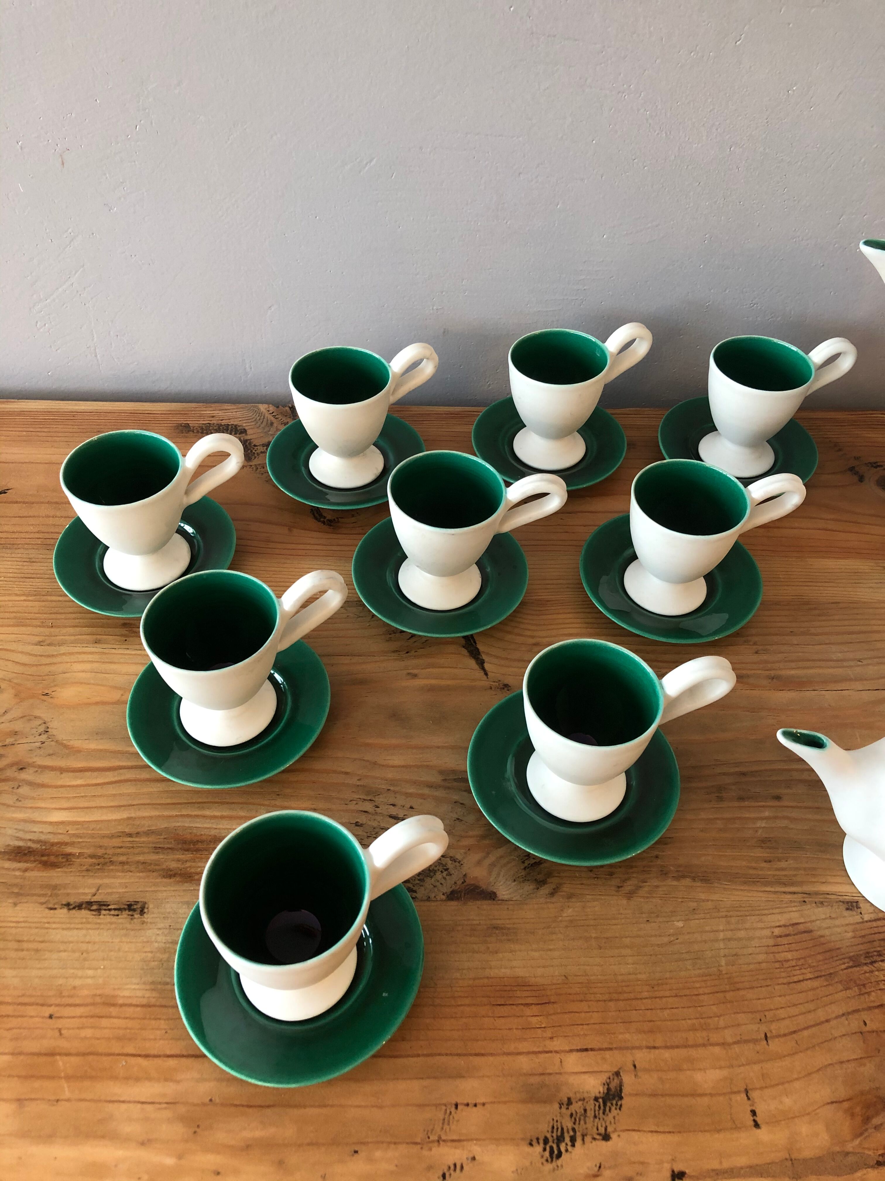 Vallauris ceramic coffee service