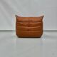 Togo Chair in Cognac Leather attributed to  Michel Ducaroy for Ligne Roset.