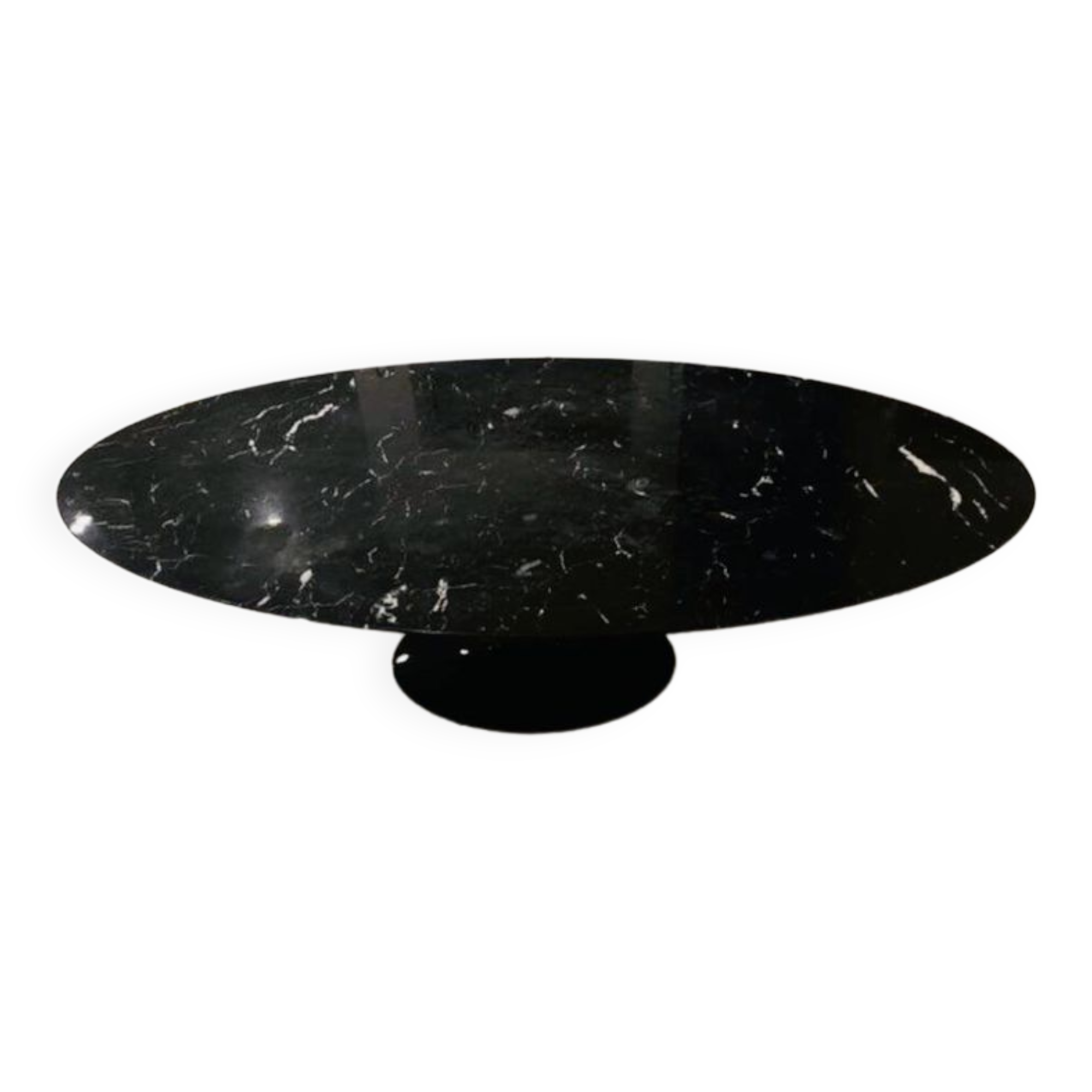 Table basse pied tulipe en marbre noir