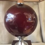 Lacquered table lamp Philippe Barbier years 1970