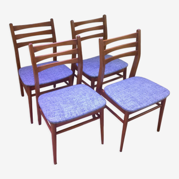 Lot de 4 chaises de type scandinave circa 1960