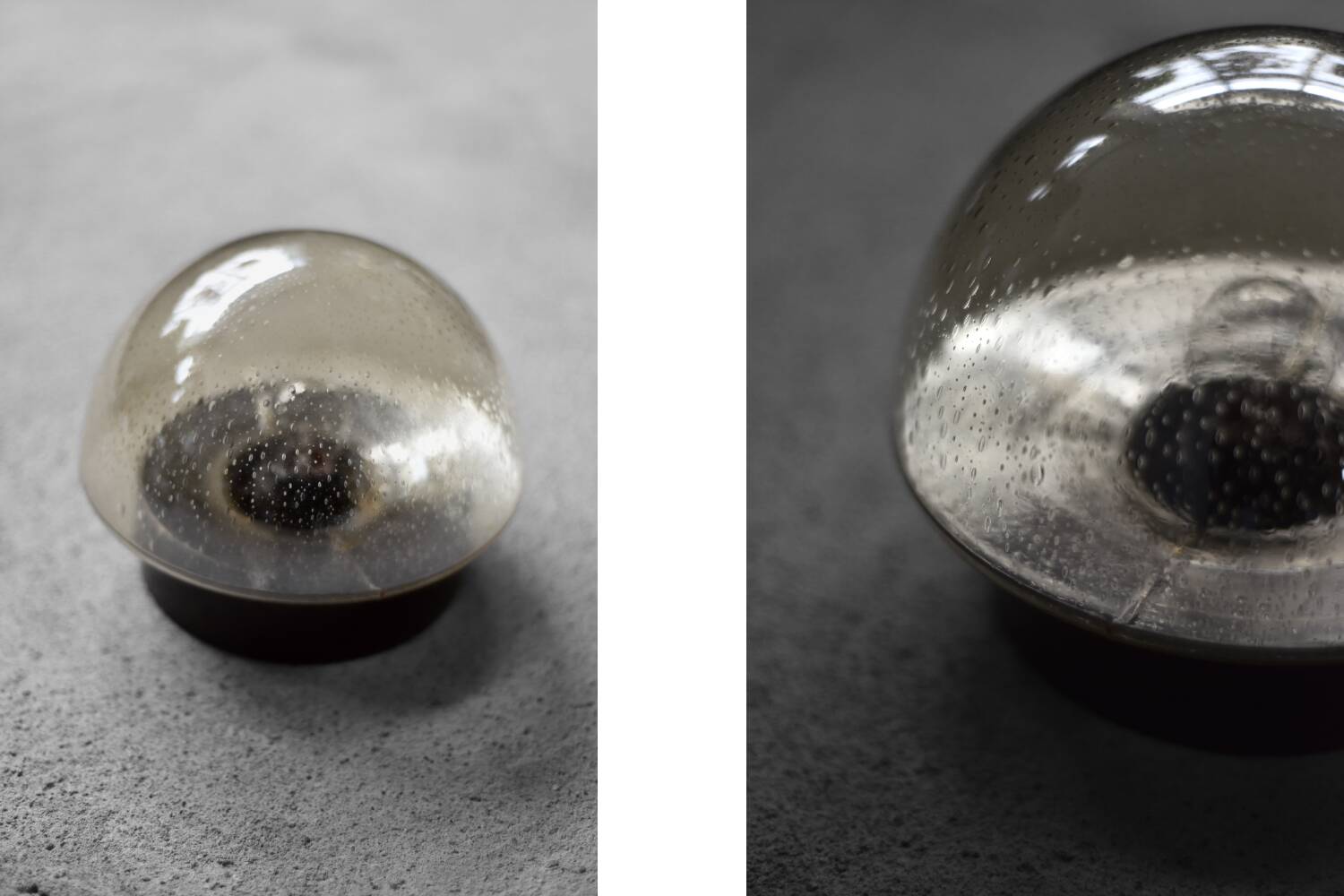 Vintage Mid-Century German Modern Small Glass Wall Lamp / Sconce, 1960s