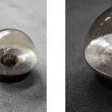 Vintage Mid-Century German Modern Small Glass Wall Lamp / Sconce, 1960s