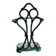 Old green cast iron umbrella stand