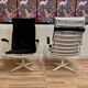 Duo de fauteuils métal et Bakélite design 1960.