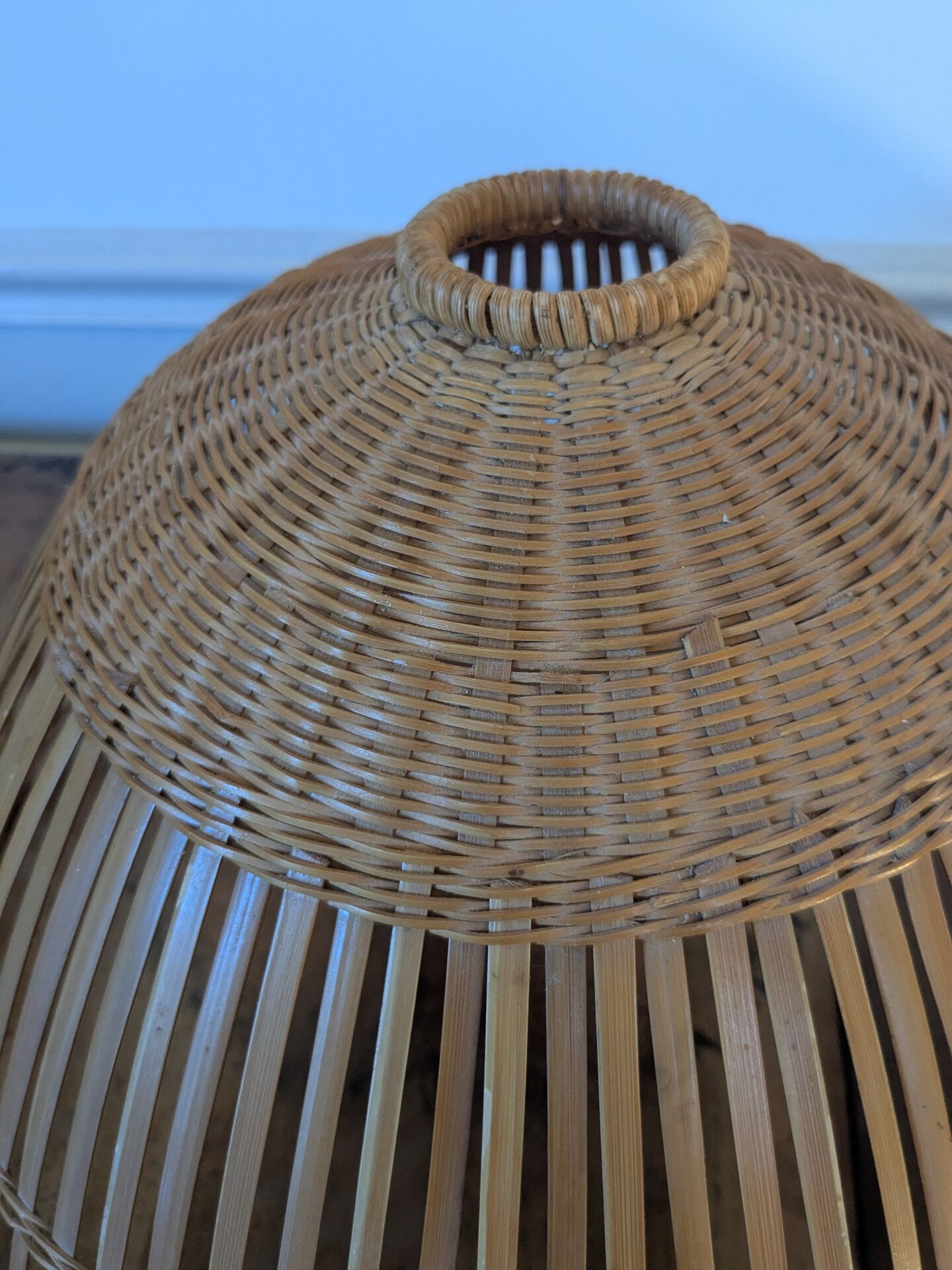Rattan lampshade