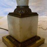 Vintage porcelain column table lamp