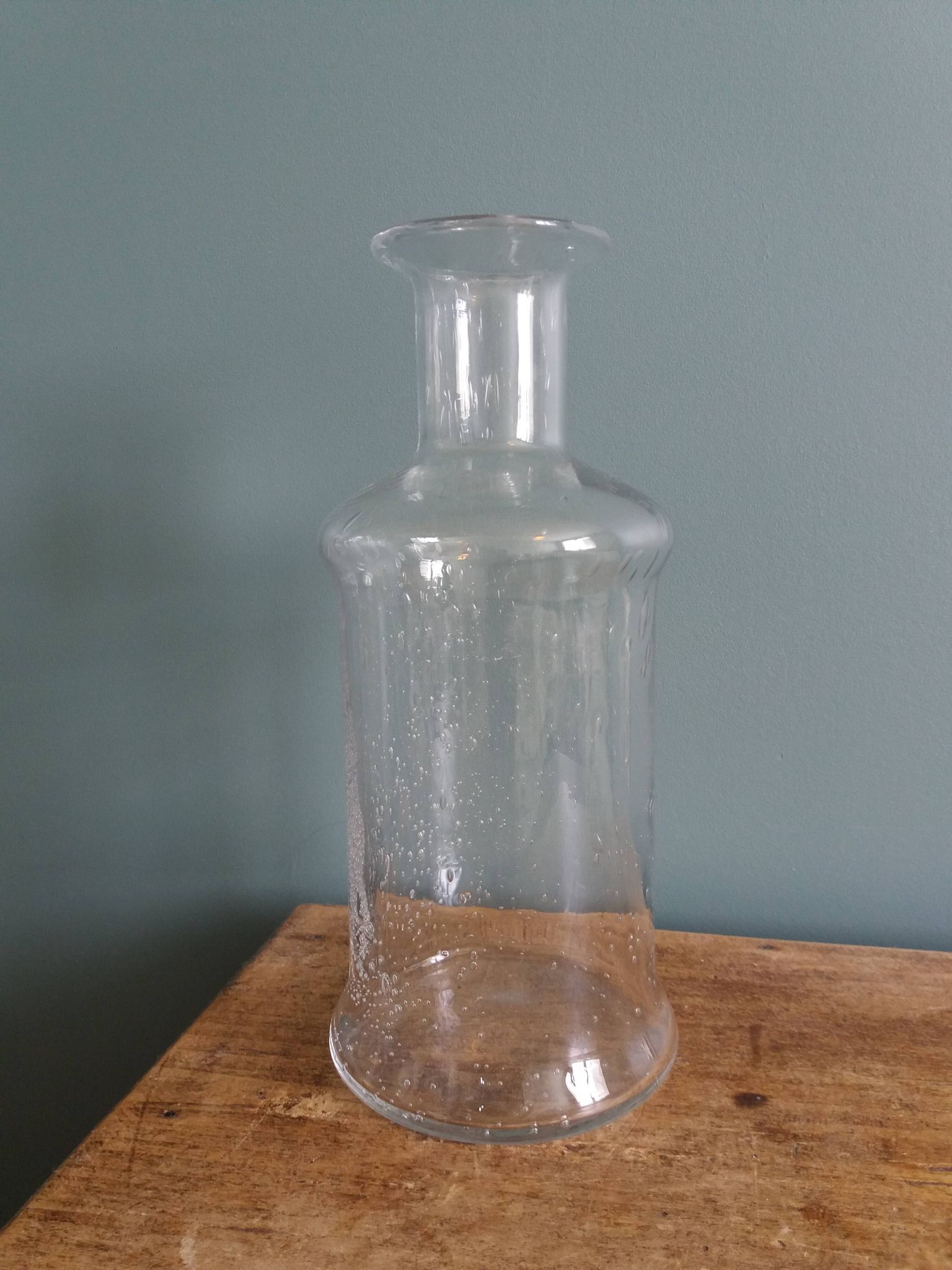 Bouteille vase carafe en verre bullé