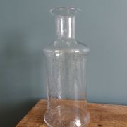 Bouteille vase carafe en verre bullé