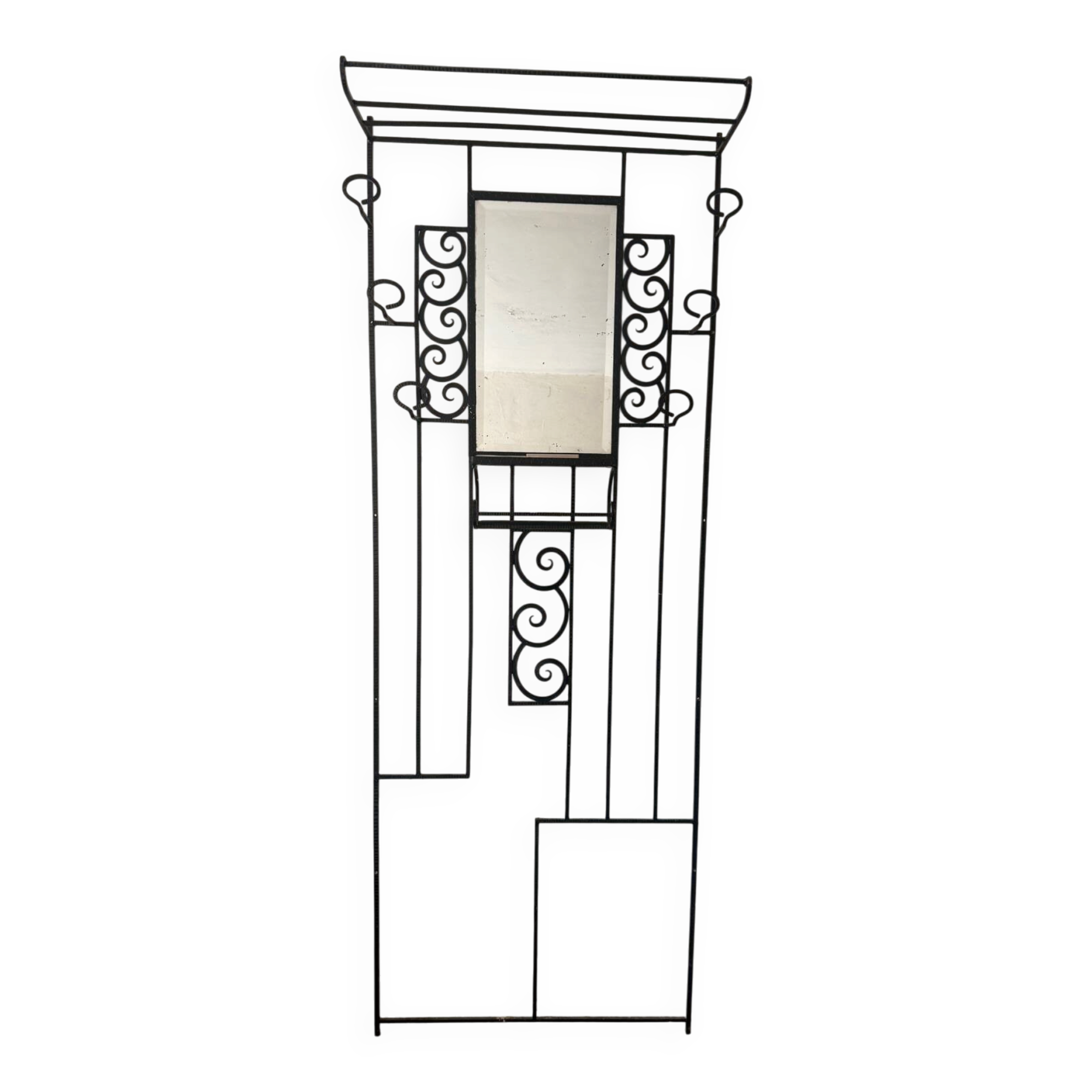 Wrought iron coat rack