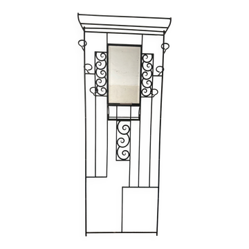 Wrought iron coat rack