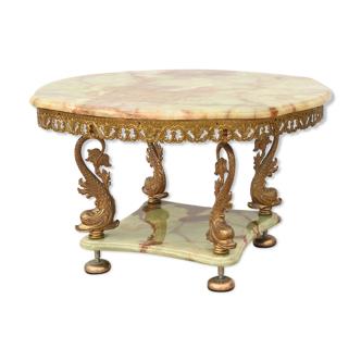 Table base à décor de dauphins