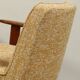 Vintage armchair oak wood yellow melange 1962 design by Chierowski renovated