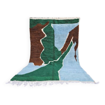 Moroccan ecru rug with colorful patterns 200cmx300cm