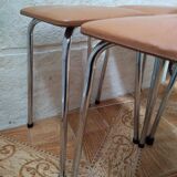 Set of 4 vintage stools from the 70s
