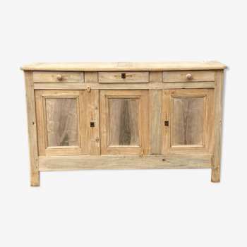 Bahut 3 doors, 3 drawers au naturel