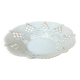 flared bowl white porcelain, lace-style openwork border