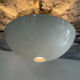 Vintage mushroom ceiling light in white lacquered metal.