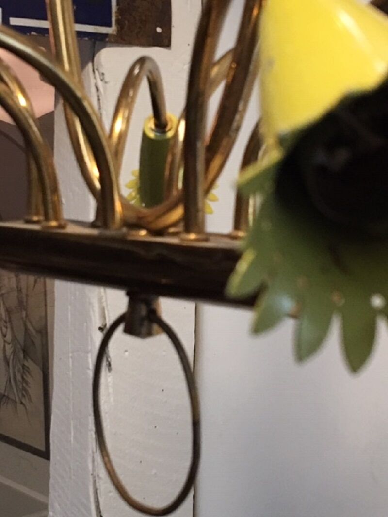 Italian brass chandelier 1950